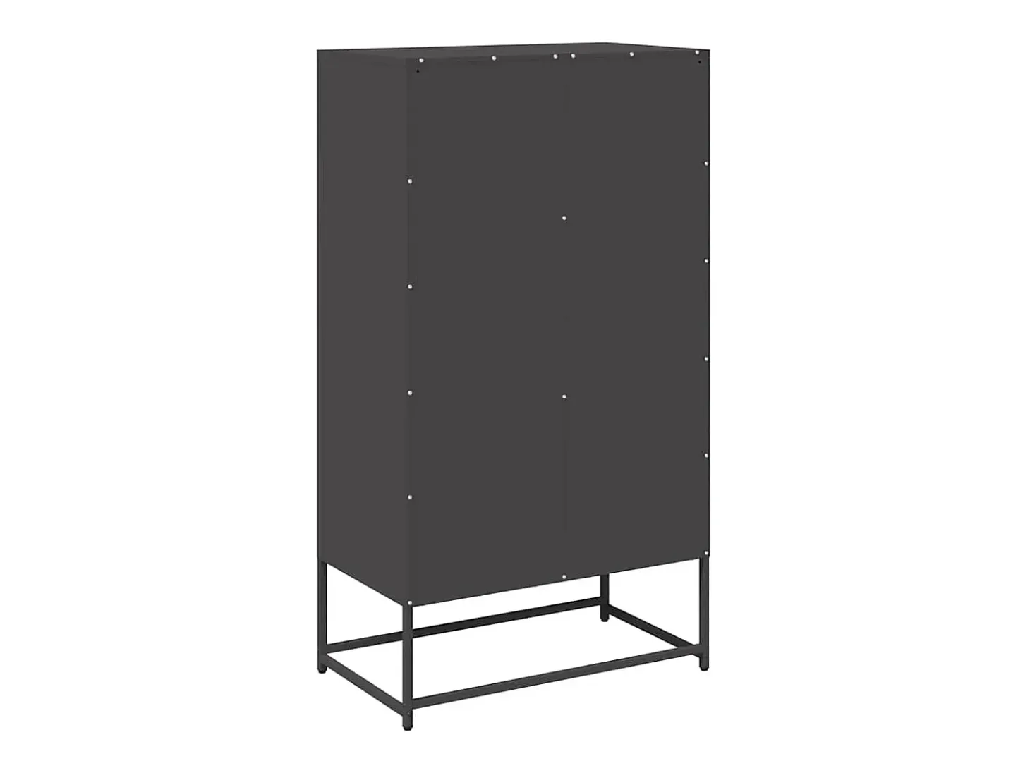Aparador alto negro 68x39x123 cm acero