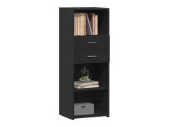 Aparador alto negro 45x42,5x124 cm madera contrachapada
