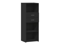Aparador alto negro 45x42,5x124 cm madera contrachapada