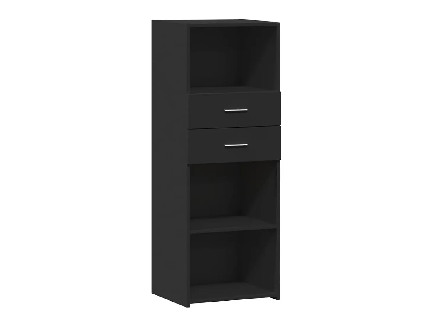 Aparador alto negro 45x42,5x124 cm madera contrachapada