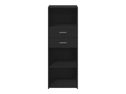 Aparador alto negro 45x42,5x124 cm madera contrachapada