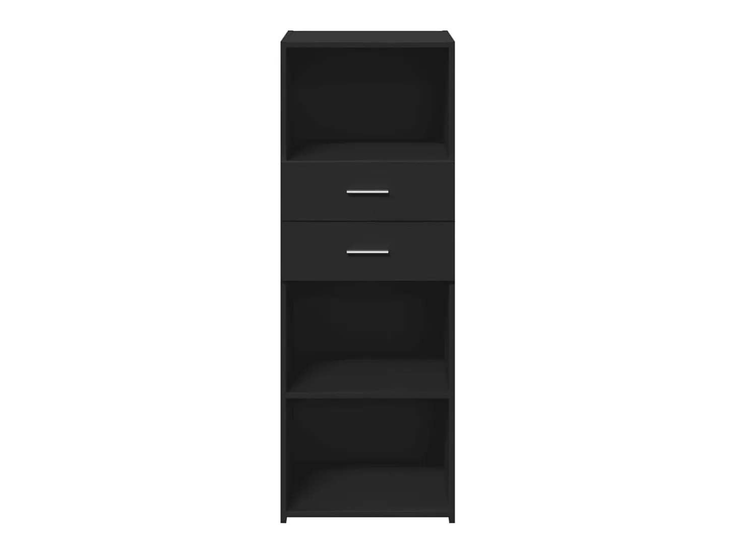 Aparador alto negro 45x42,5x124 cm madera contrachapada