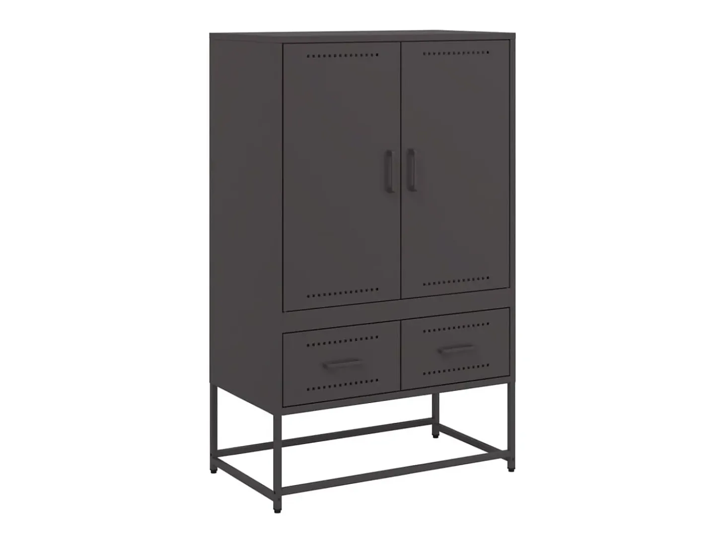 Aparador alto negro 68x39x111,5 cm acero
