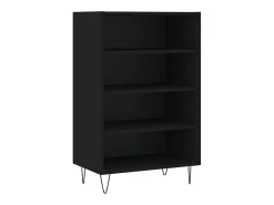 Aparador alto negro 57x35x90 cm madera de ingeniería
