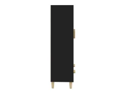 Aparador alto negro 70x31x115 cm madera contrachapada