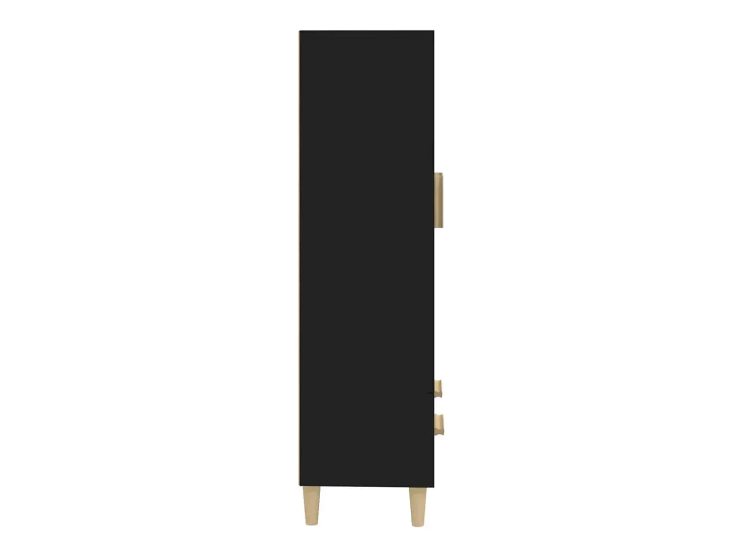 Aparador alto negro 70x31x115 cm madera contrachapada