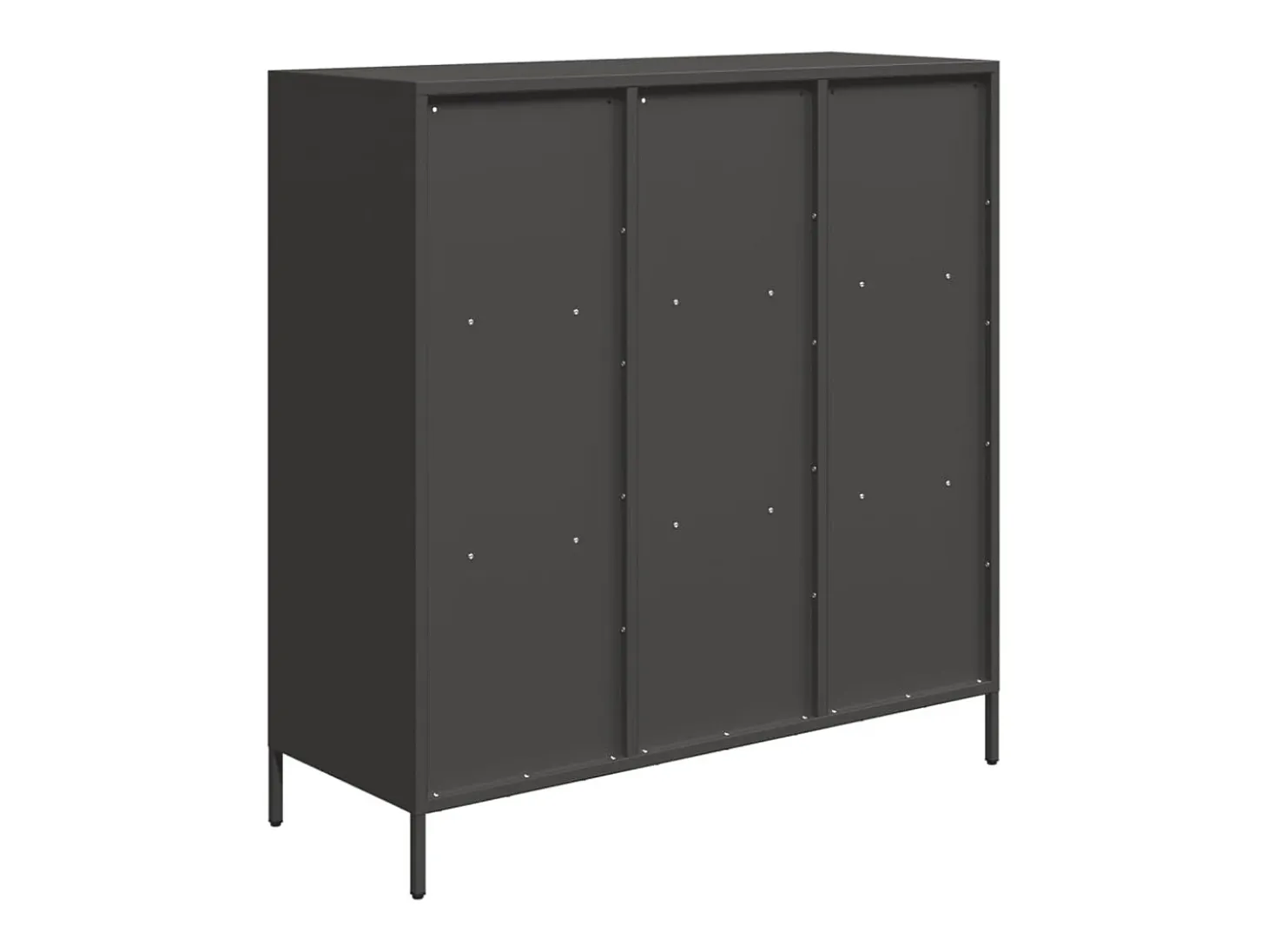 Aparador alto negro 101,5x39x103,5 cm acero