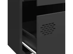 Aparador alto negro 68x39x101,5 cm acero