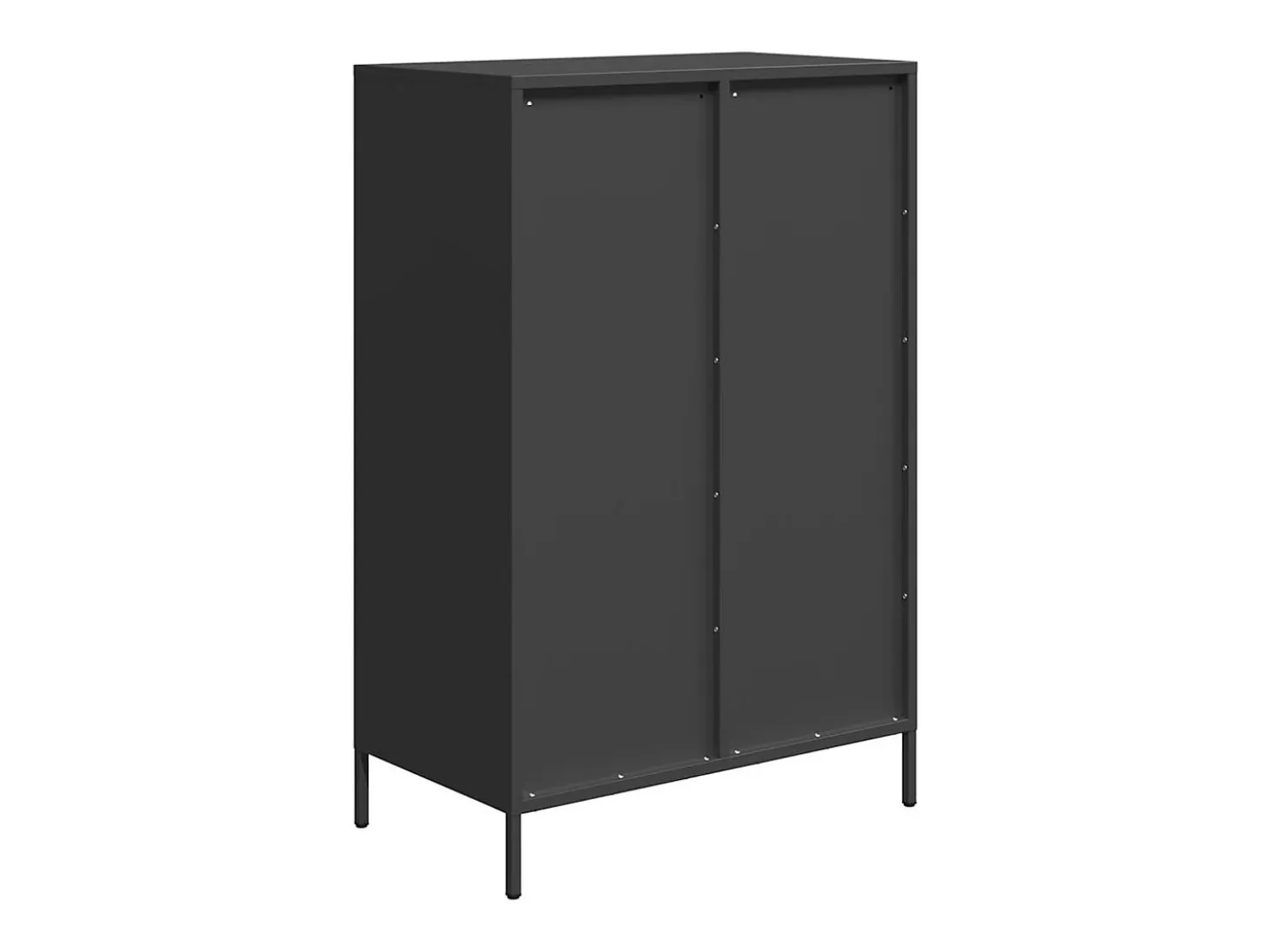 Aparador alto negro 68x39x101,5 cm acero