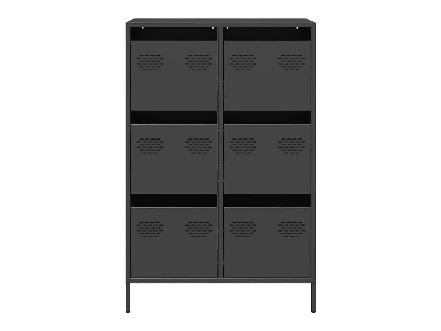 Aparador alto negro 68x39x101,5 cm acero