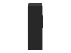 Aparador alto negro 80x42,5x124 cm madera contrachapada