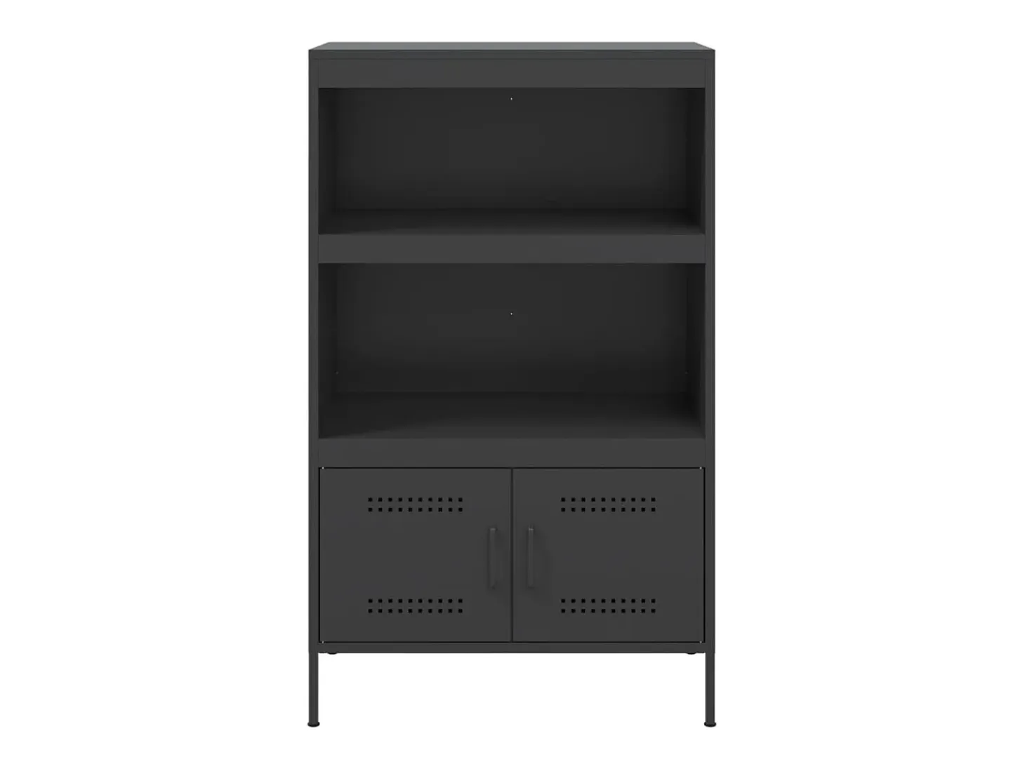 Aparador alto negro 68x39x113 cm acero