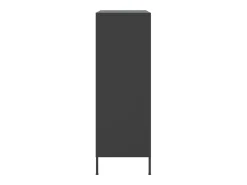 Aparador alto negro 68x39x113 cm acero