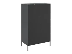 Aparador alto negro 68x39x113 cm acero