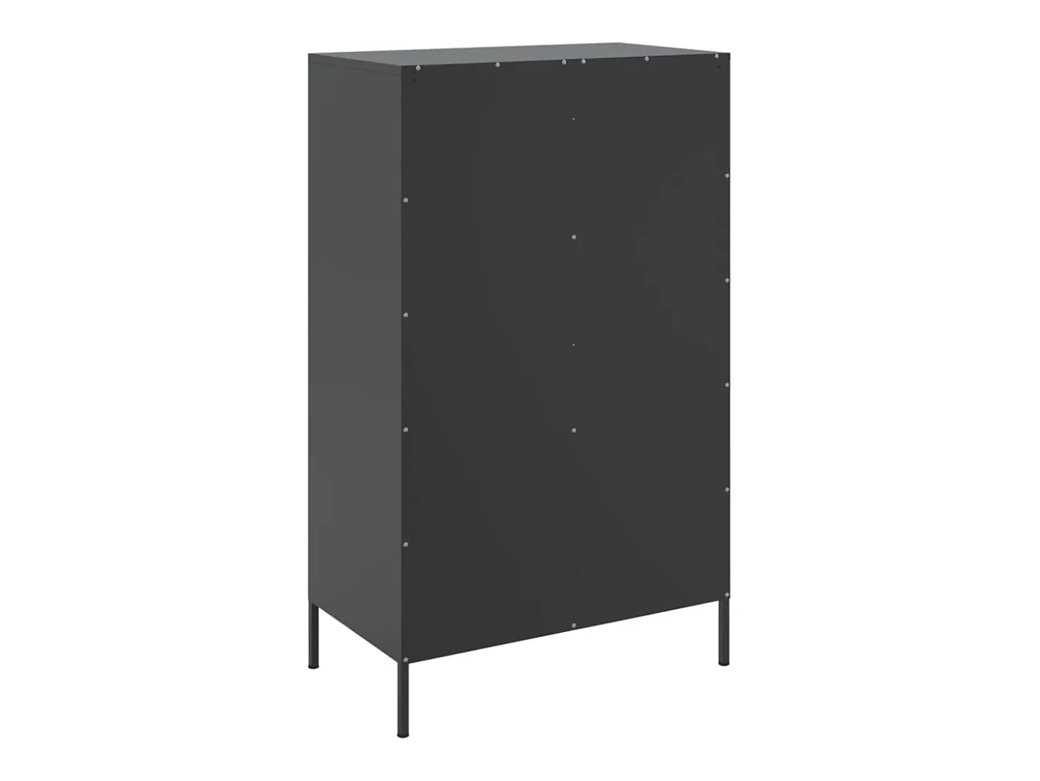 Aparador alto negro 68x39x113 cm acero