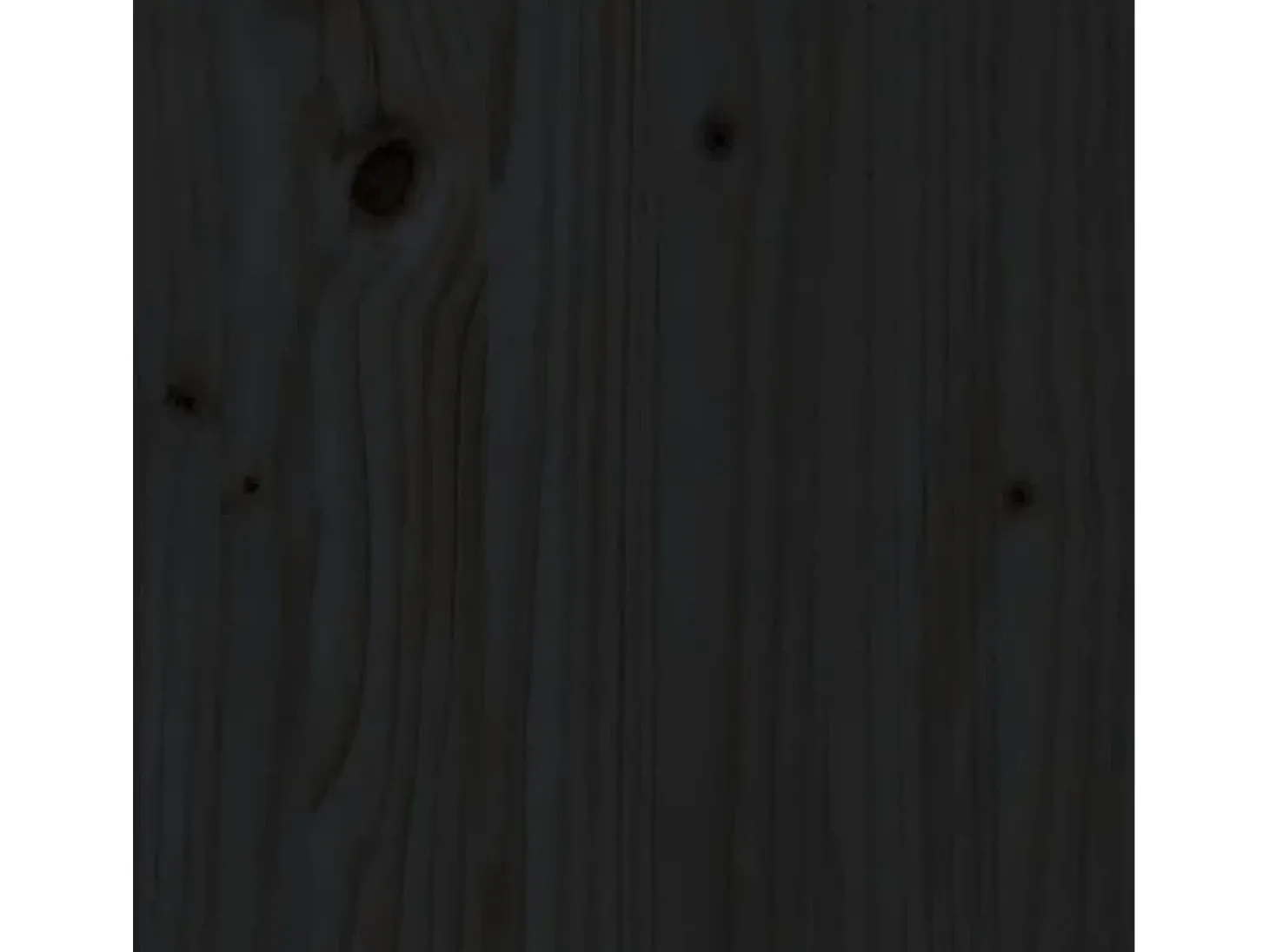 Aparador alto Negro 34x40x108,5 cm Madera maciza de pino