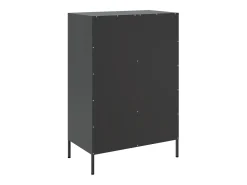 Aparador alto negro 68x39x101,5 cm acero