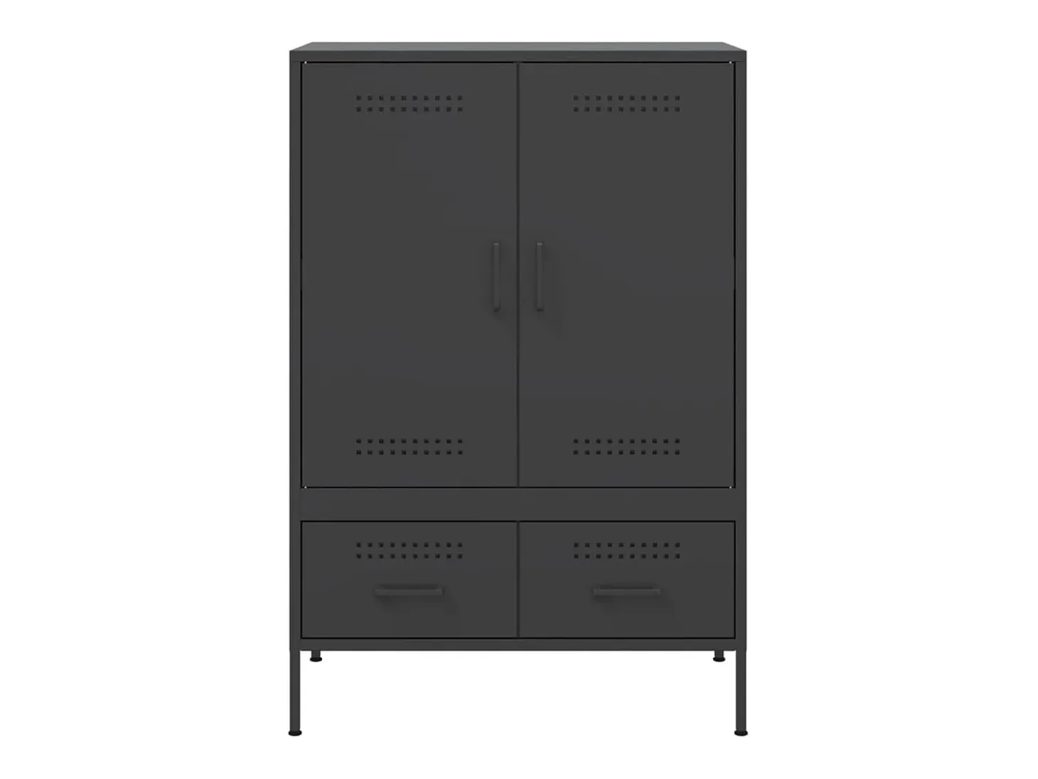 Aparador alto negro 68x39x101,5 cm acero