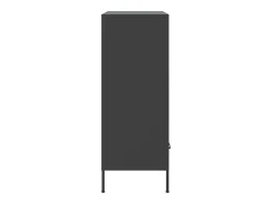 Aparador alto negro 68x39x101,5 cm acero