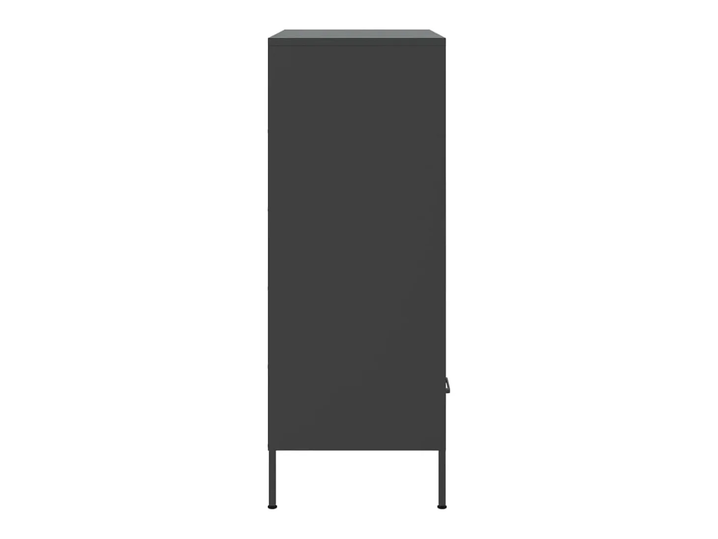 Aparador alto negro 68x39x101,5 cm acero