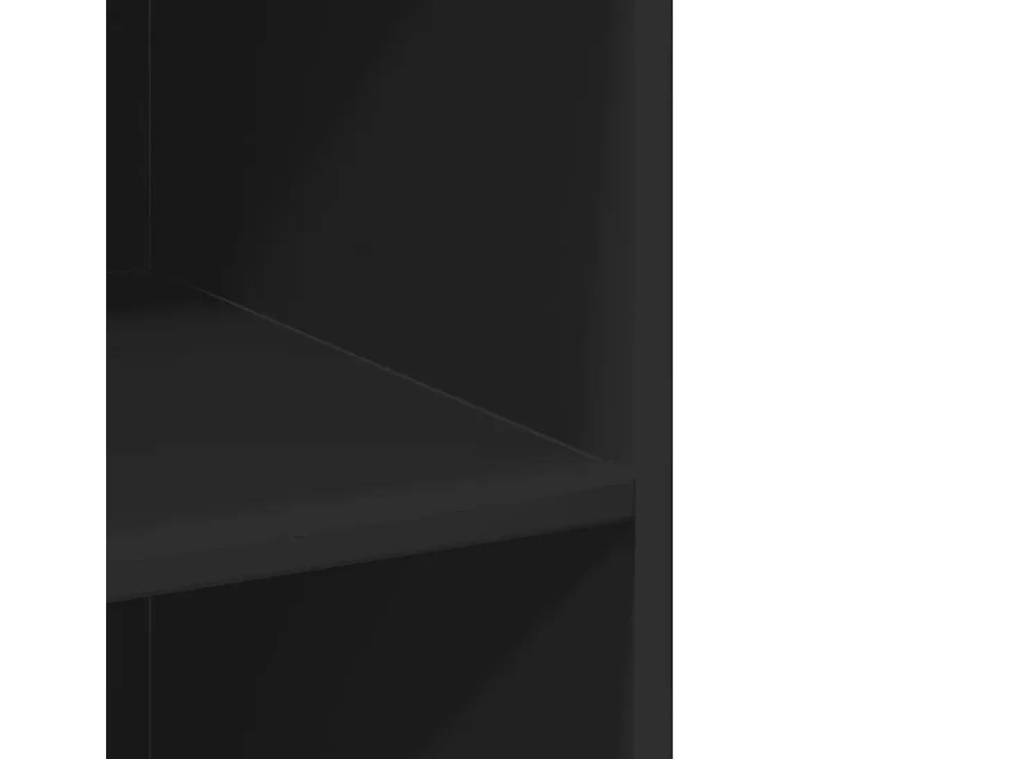 Aparador alto negro 70x41x185 cm madera contrachapada