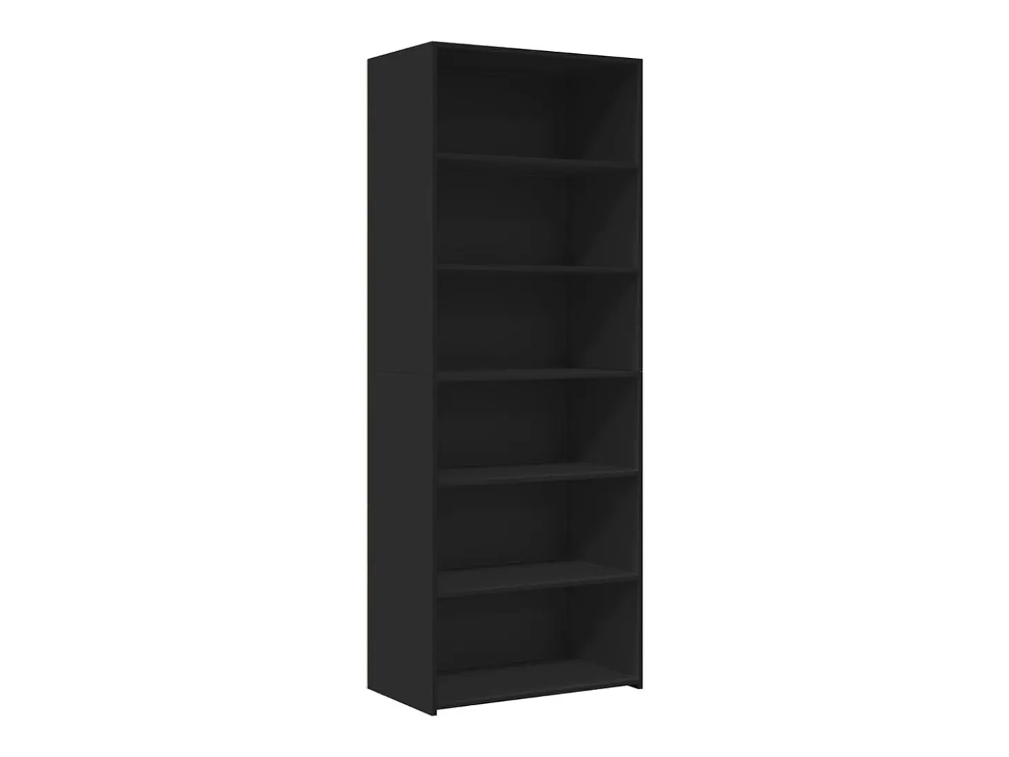 Aparador alto negro 70x41x185 cm madera contrachapada