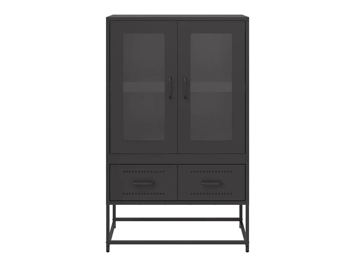 Aparador alto negro 68x39x111,5 cm acero