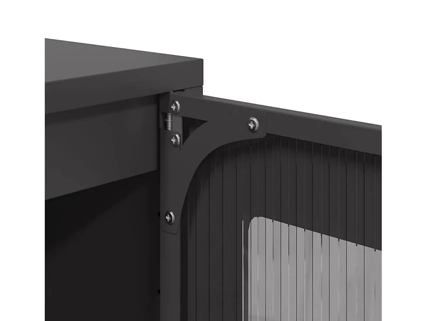 Aparador alto negro 68x39x111,5 cm acero