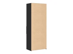 Aparador alto negro 70x42,5x185 cm madera contrachapada