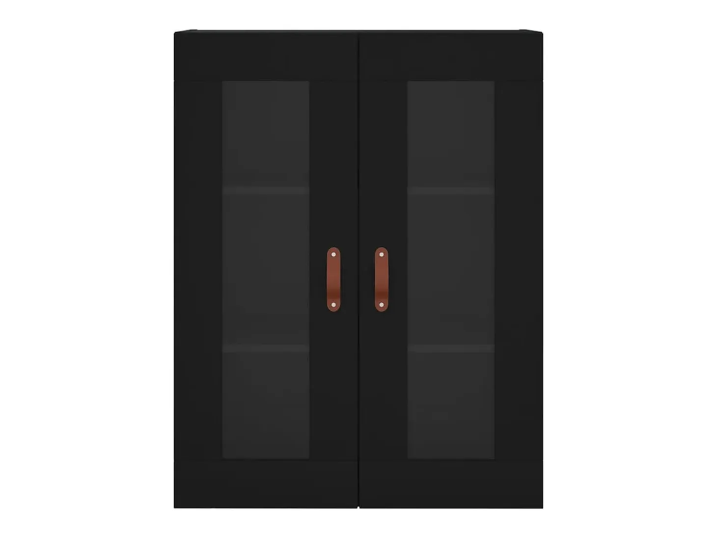 Aparador alto negro 69,5x34x180 cm Madera contrachapada