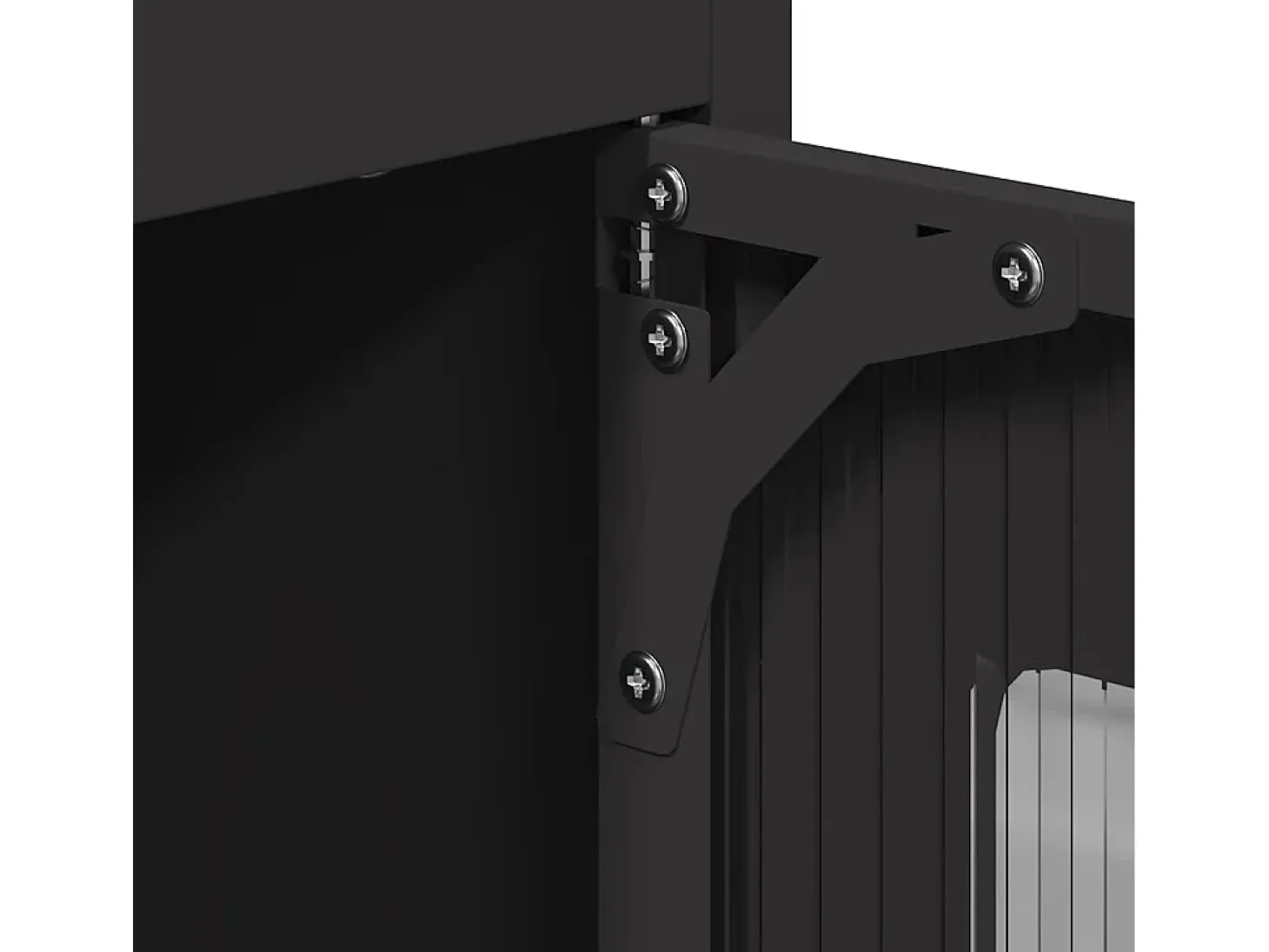 Aparador alto negro 68x39x123 cm acero