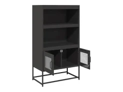 Aparador alto negro 68x39x123 cm acero