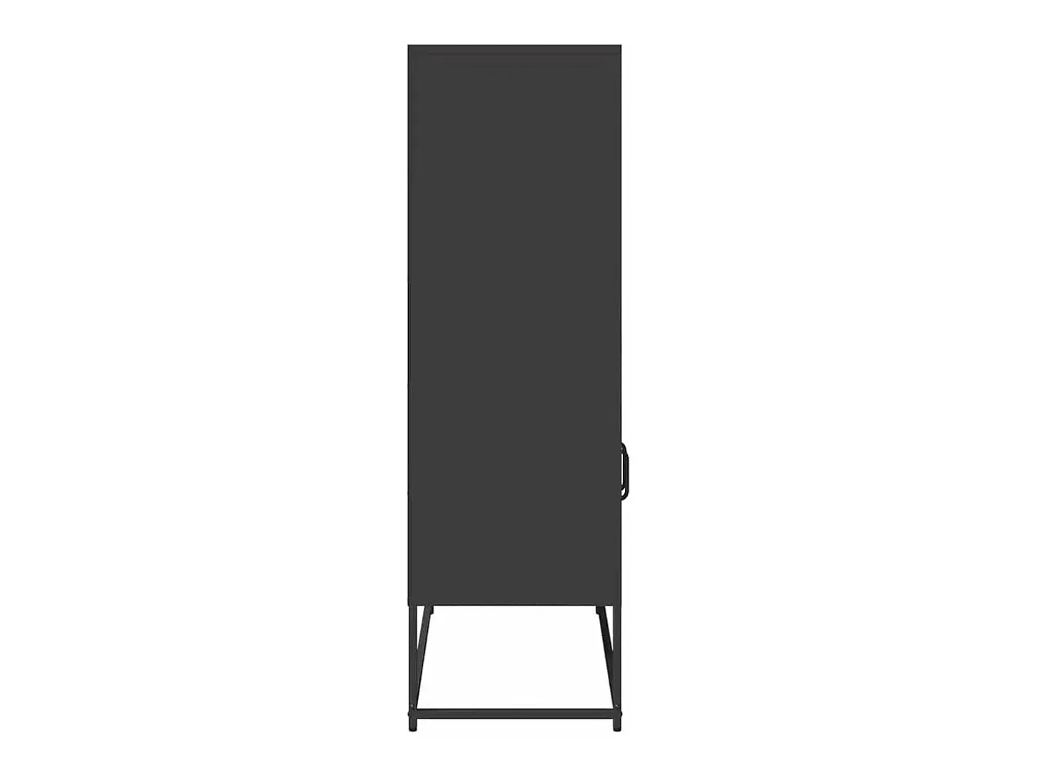 Aparador alto negro 68x39x123 cm acero