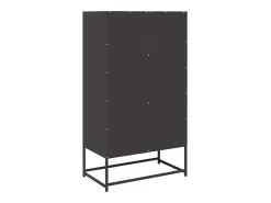 Aparador alto negro 68x39x123 cm acero