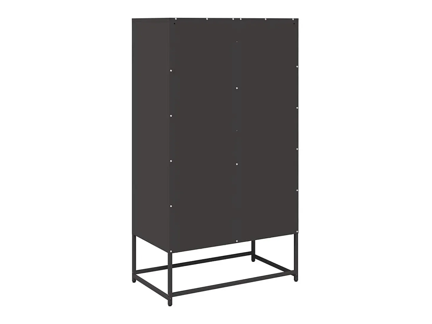 Aparador alto negro 68x39x123 cm acero