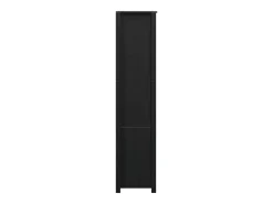Aparador alto Negro 80x35x154 cm Madera maciza de pino