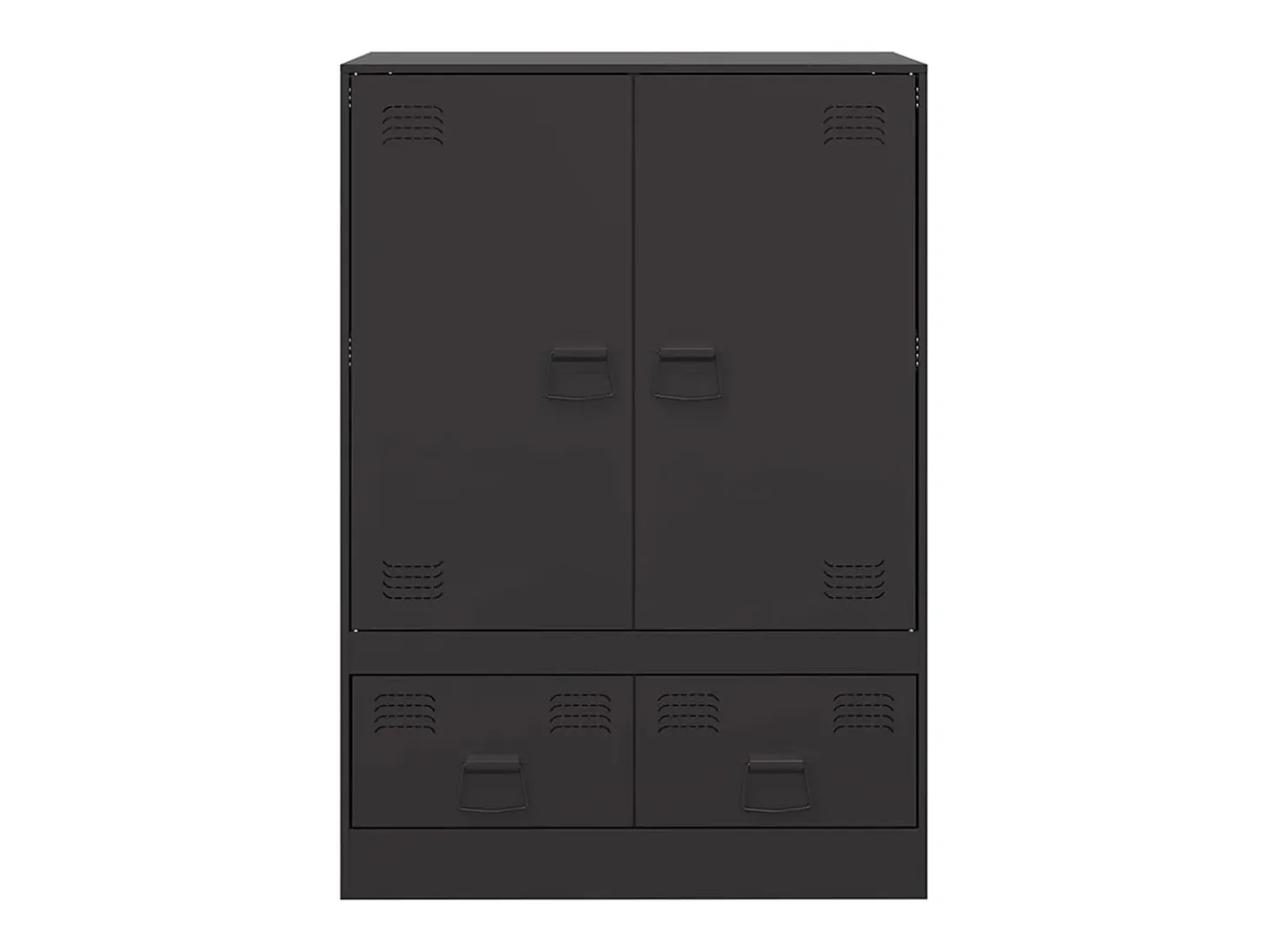 Aparador alto negro 67x39x95 cm acero