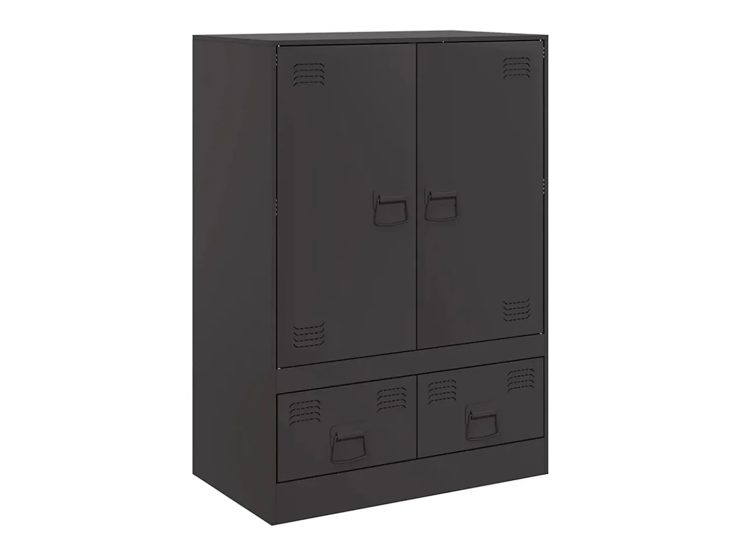Aparador alto negro 67x39x95 cm acero