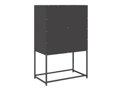 Aparador alto negro 68x39x107 cm acero