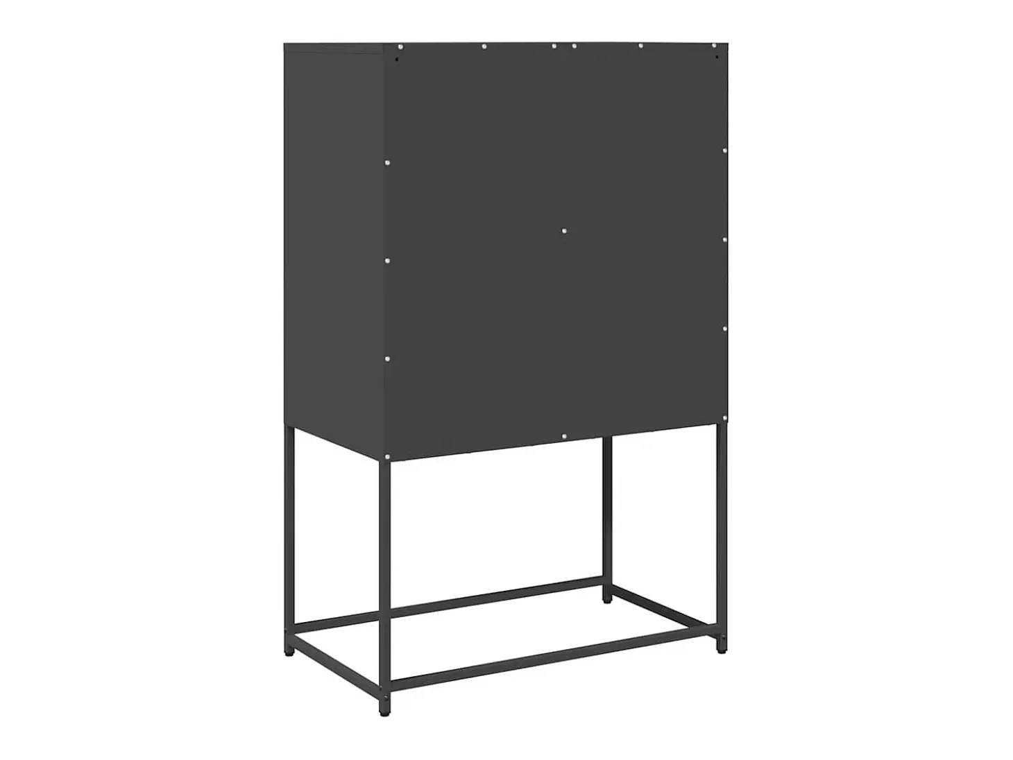 Aparador alto negro 68x39x107 cm acero