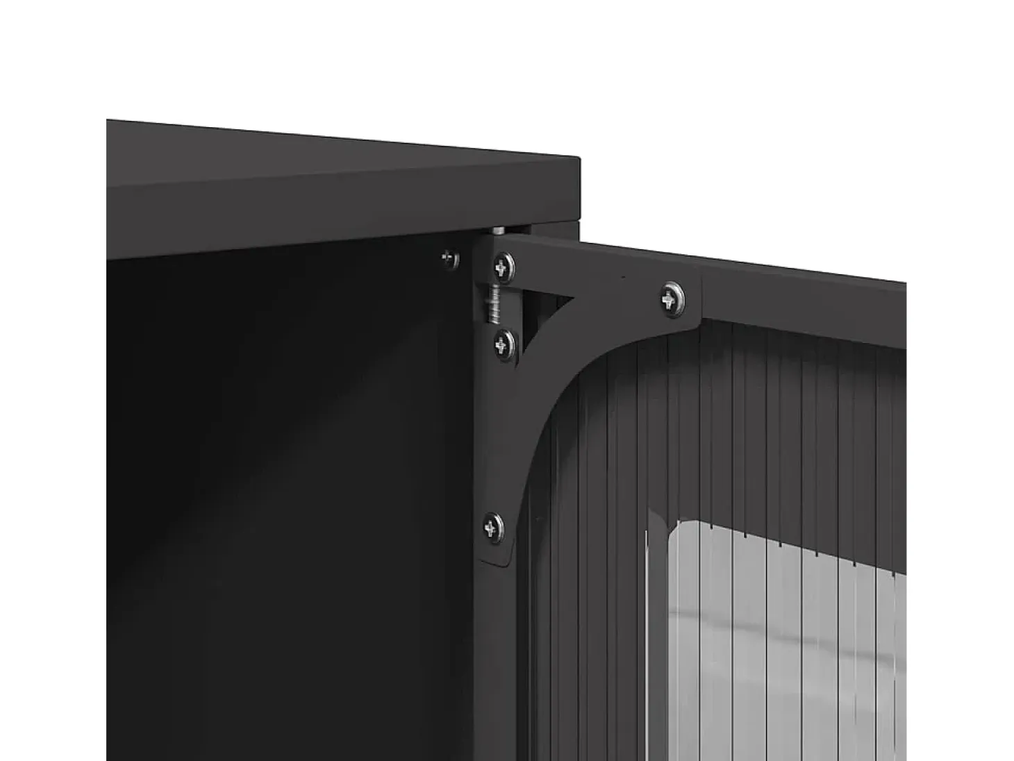 Aparador alto negro 68x39x107 cm acero