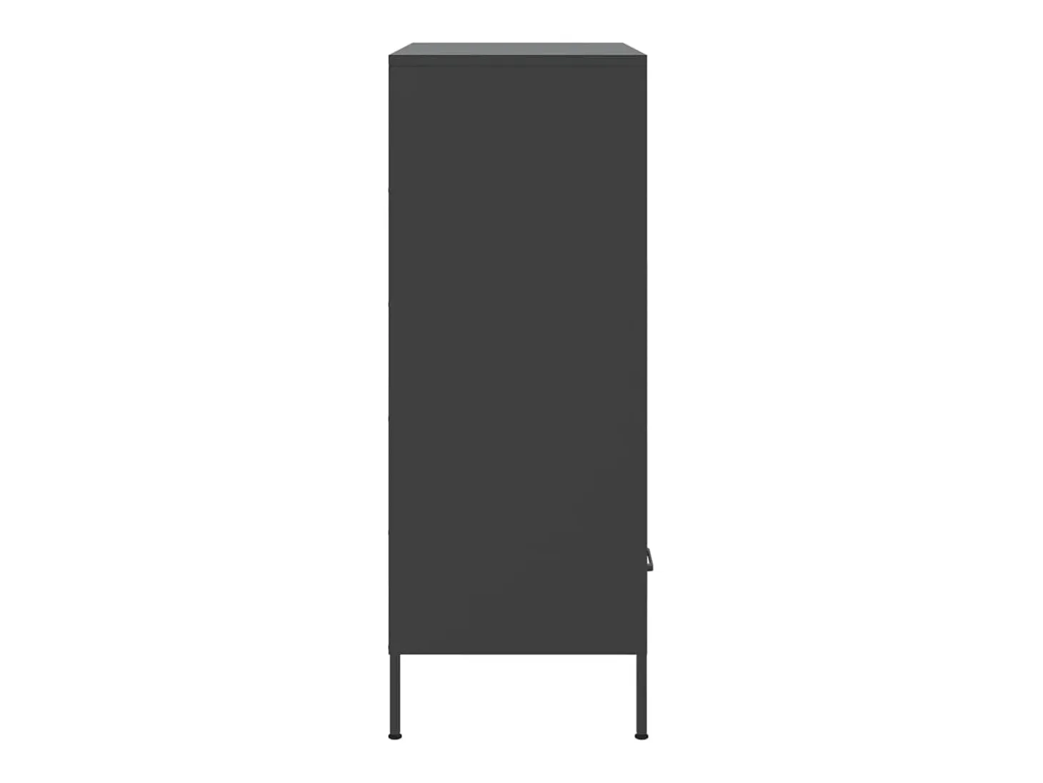 Aparador alto negro 68x39x101,5 cm acero