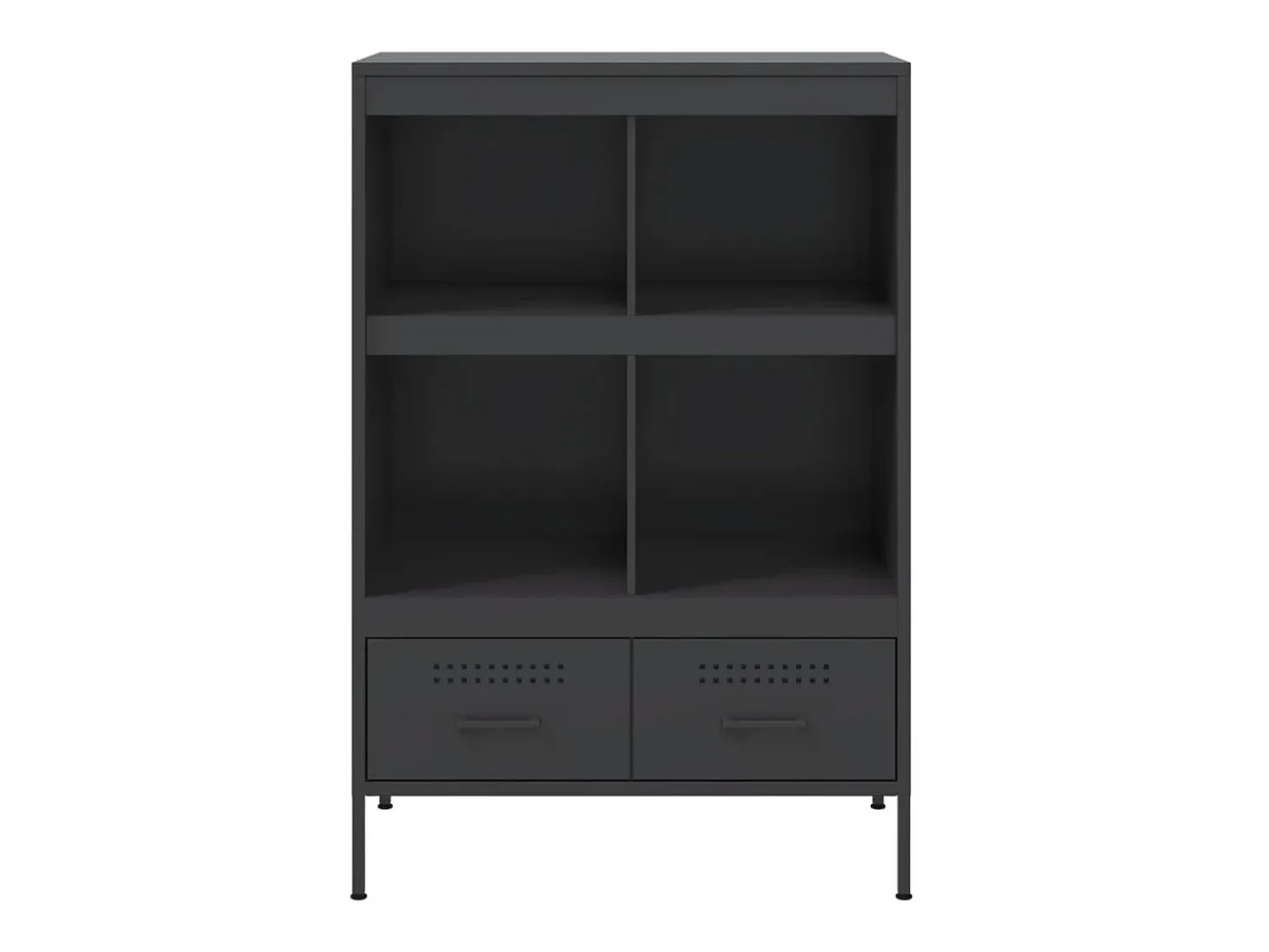 Aparador alto negro 68x39x101,5 cm acero