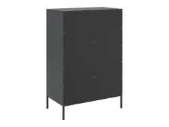 Aparador alto negro 68x39x101,5 cm acero