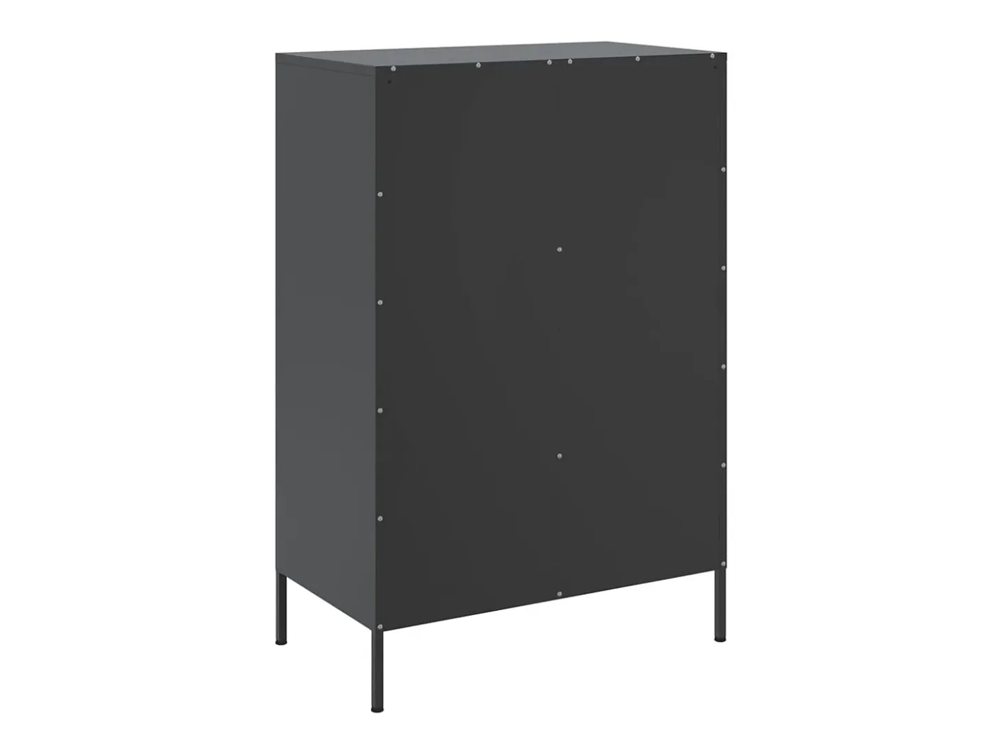 Aparador alto negro 68x39x101,5 cm acero