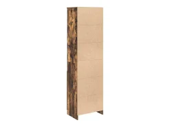 Aparador alto roble ahumado 50x35x180 cm madera de ingeniería