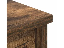 Aparador alto roble ahumado 50x35x180 cm madera de ingeniería