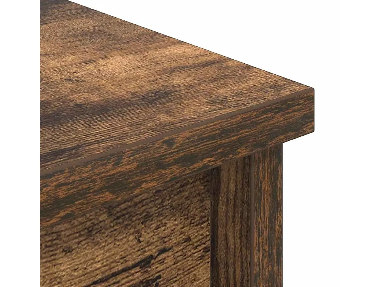 Aparador alto roble ahumado 50x35x180 cm madera de ingeniería
