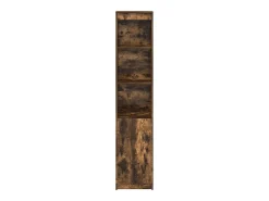 Aparador alto roble ahumado 37,5x35x180 cm madera de ingeniería
