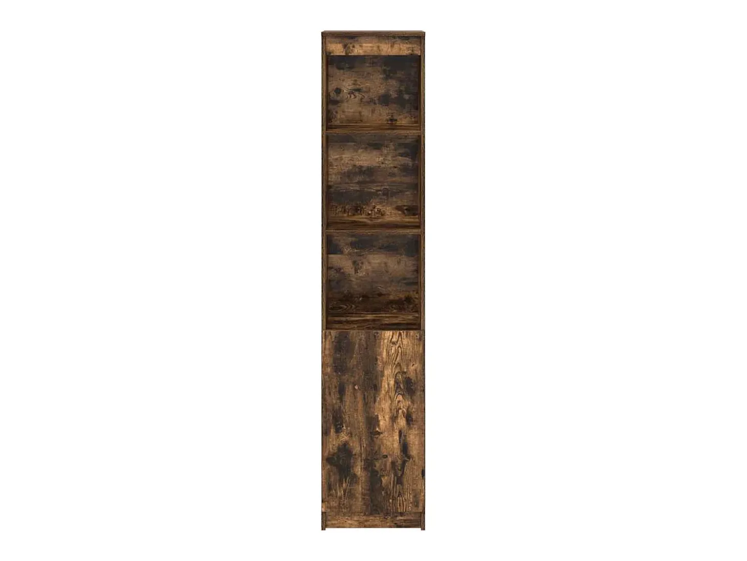 Aparador alto roble ahumado 37,5x35x180 cm madera de ingeniería